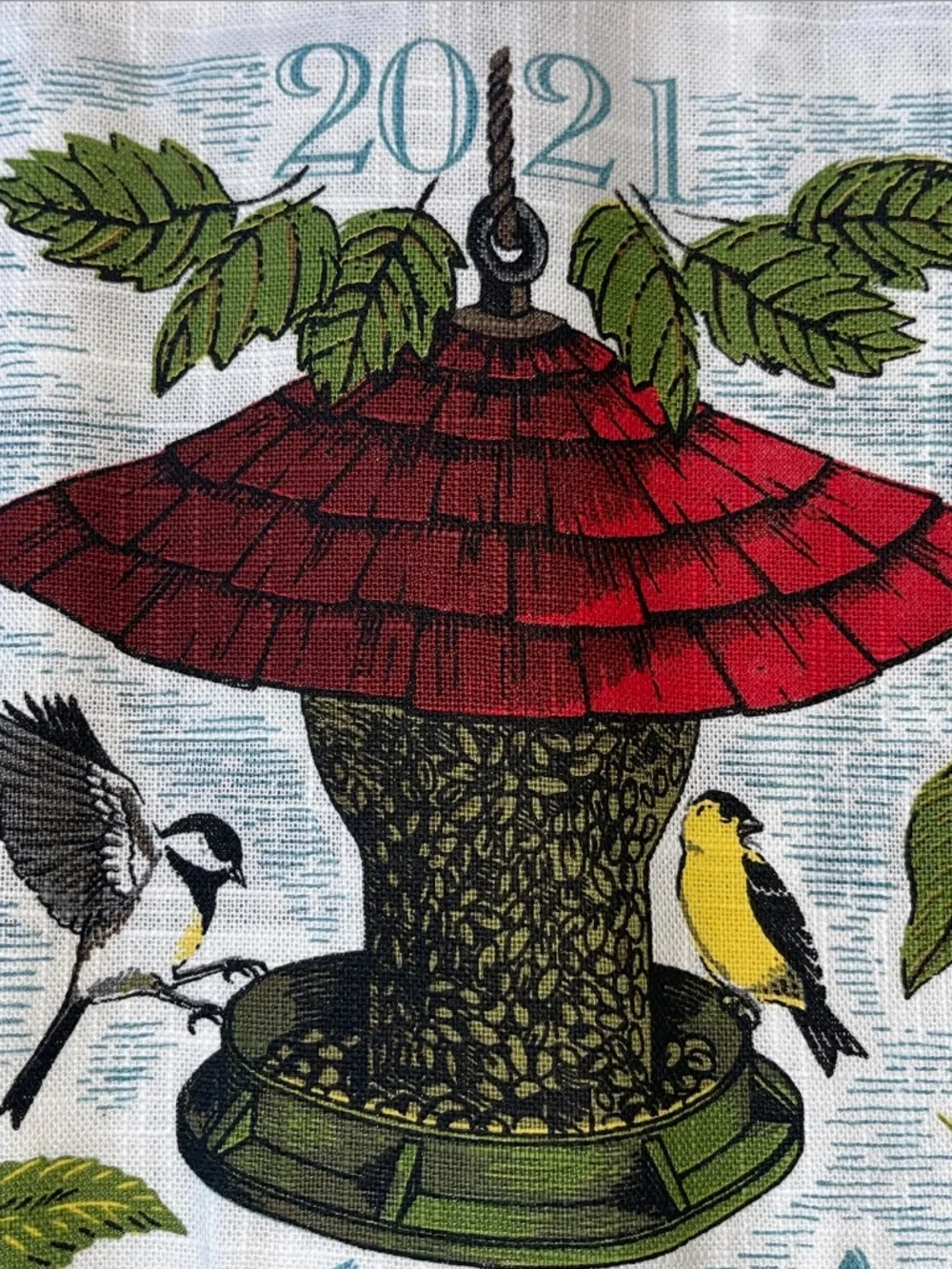 2021 Kay Dee Towel Songbird's Feast Calendar New Box Bird Lover Cardinal Dowel